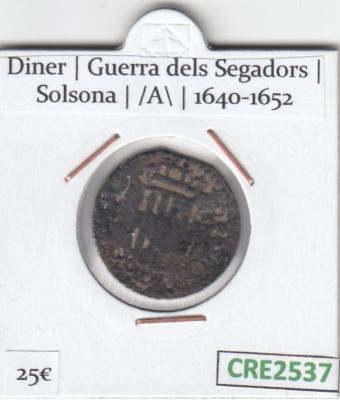 MONEDA CATALANA 1 DINER SOLSONA 1640-1652