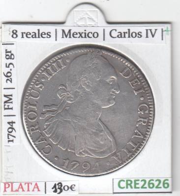 CRE2629 MONEDA ESPAÑA  8 REALES MEXICO CARLOS IV 1803
