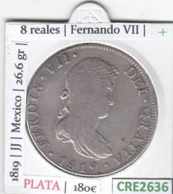 CRE2636 MONEDA ESPAÑA  8 REALES MEXICO FERNANDO VII 1819