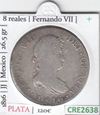 CRE2638 MONEDA ESPAÑA 8 REALES MEXICO FERNANDO VII 1816