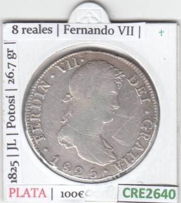 CRE2640 MONEDA ESPAÑA 8 REALES POTOSÍ FERNANDO VII 1825