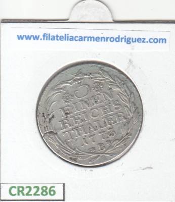 CR2286 MONEDA PRUSIA 1/3 REICHSTHALER 1773 PLATA BC