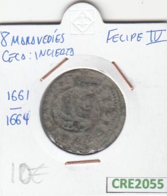 CRE2055 MONEDA ESPAÑA FELIPE IV 8 MARAVEDIS 1661-64