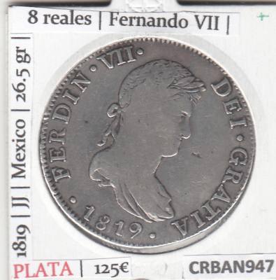 CRBAN947 MONEDA ESPAÑA FERNANDO VII 8 REALES MEXICO 1819