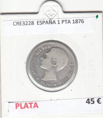 CRE3228 MONEDA ESPAÑA 1 PESETA 1876 PLATA
