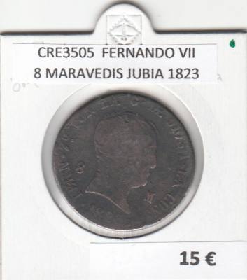CRE3505 MONEDA ESPAÑA FERNANDO VII 8 MARAVEDIS JUBIA 1823