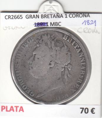 CR2665 MONEDA GRAN BRETAÑA 1 CORONA 18921 MBC