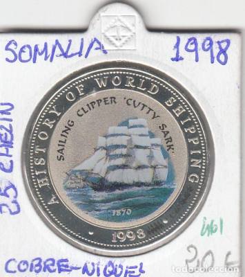 MONEDA SOMALIA 25 CHELINES 1998