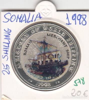 MONEDA SOMALIA 25 SHILLINES 1998