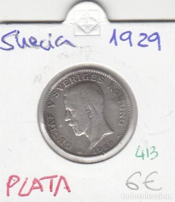 MONEDA SUECIA 1 KRONER PLATA 1929