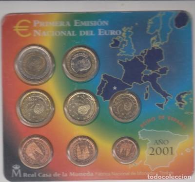 CARTERA MONEDAS ESPAÑA EUROS 2001