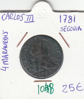CRE1048 4 MARAVEDIS CARLOS III 1781 SEGOVIA