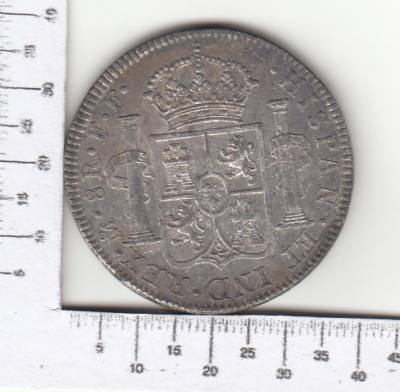 CRBAN223 MONEDA ESPAÑA 8 REALES CARLOS III MEXICO 1780