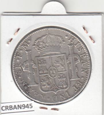 CRBAN945 MONEDA ESPAÑA CARLOS IV 8 REALES 1792 MEXICO PLATA