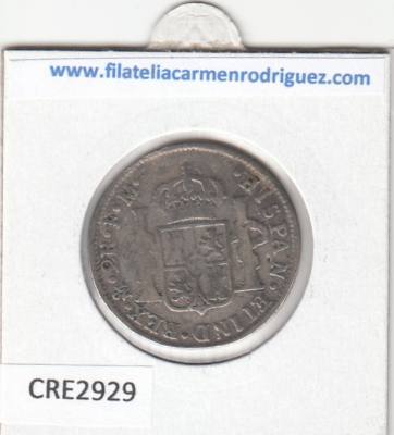 CRE2929 MONEDA ESPAÑA CARLOS III 2 REALES 1776 MEXICO PLATA