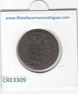 CRE3309 MONEDA ESPAÑA FELIPE IV 1661 RESELLO 16 MARAVEDI BC