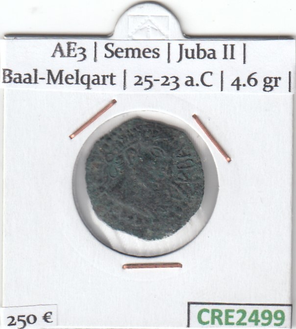MONEDA MAURITANIA AE3 SEMES JUBA II BAAL 25-23 AC