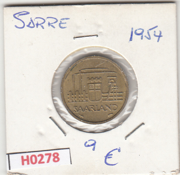 H0278 MONEDA SARRE 10 ZHEN 1954 EBC