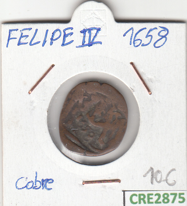 CRE2875 MONEDA ESPAÑA FELIPE IV 1658  COBRE