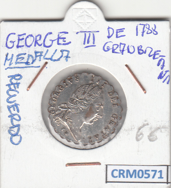 CRM0571 MEDALLA RECUERDO GEORGE III 1788 