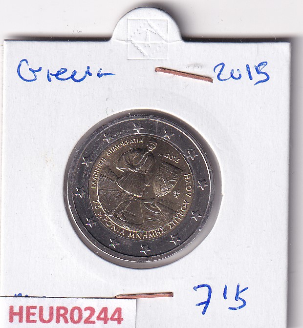 HEUR0244 MONEDA GRECIA 2 EUROS 2015 (Spitidos Louis)