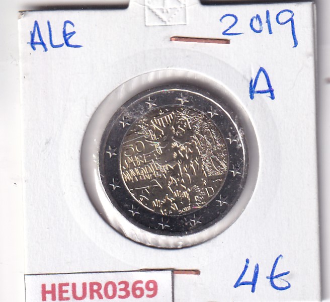 HEUR0369 MONEDA ALEMANIA 2 EUROS 2019 Letra A (Caida del muro de Berlín)