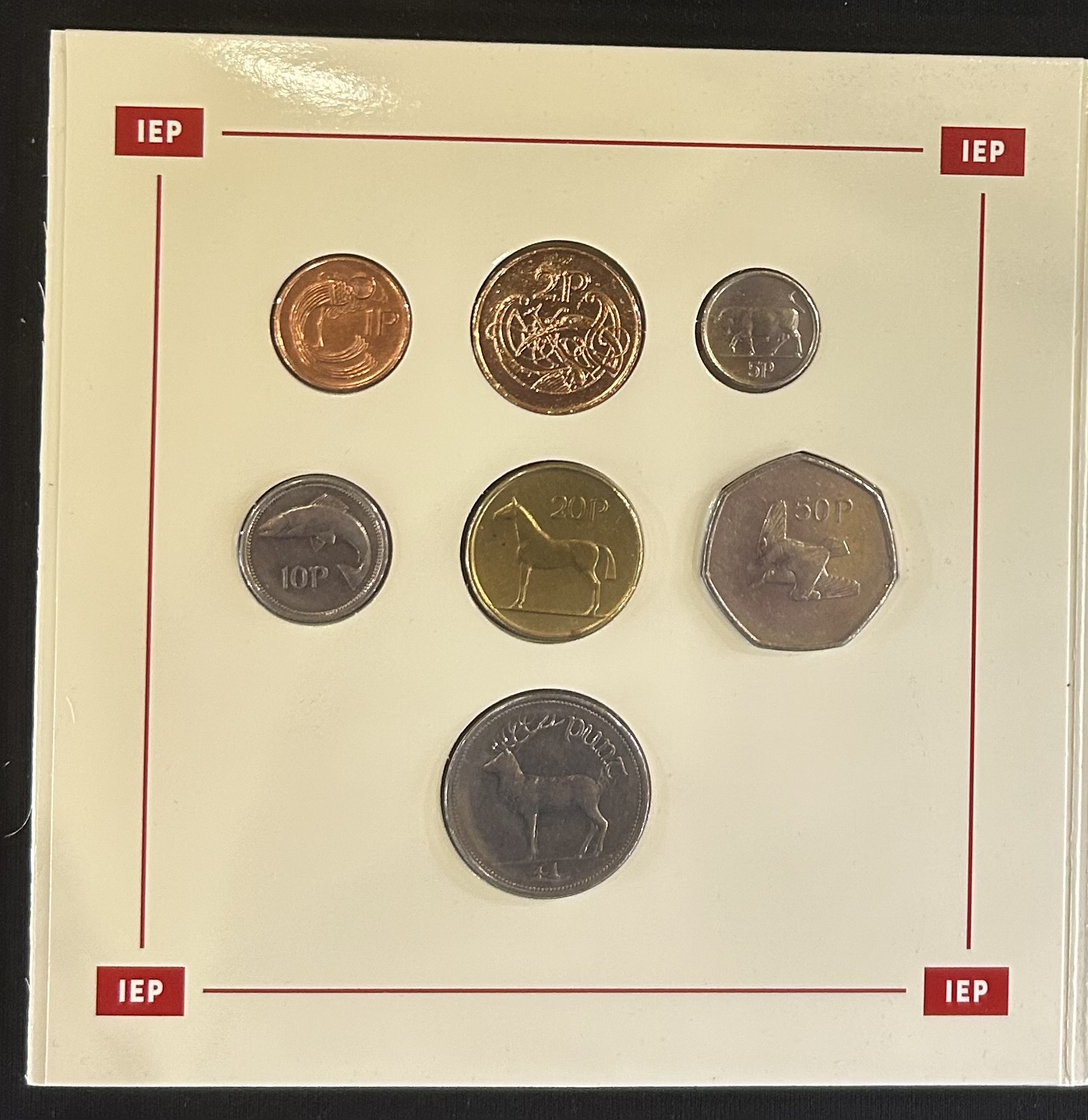 CRC0196 CARTERA IRLANDA ULTIMAS MONEDAS PRE-EUROS 