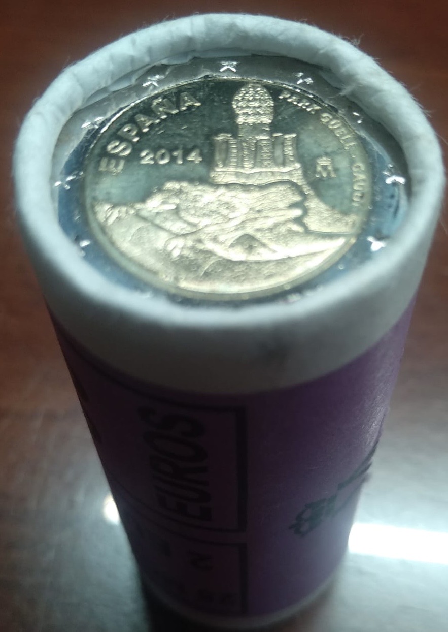 HEUR0646 MONEDA ESPAÑA 2 EUROS 2014 (Parque Güell) CARTUCHO
