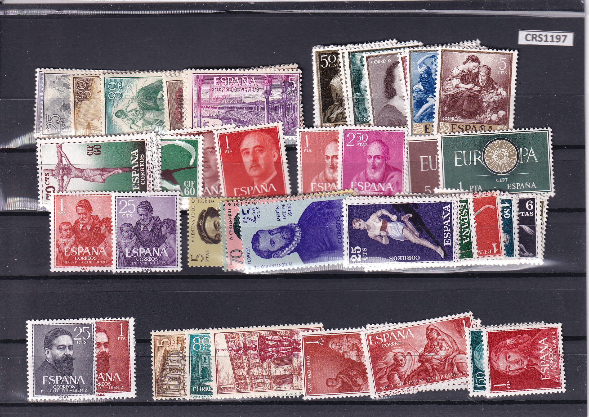 CRS1197 SELLOS ESPAÑA AÑO 1960 COMPLETO SIN CHARNELA