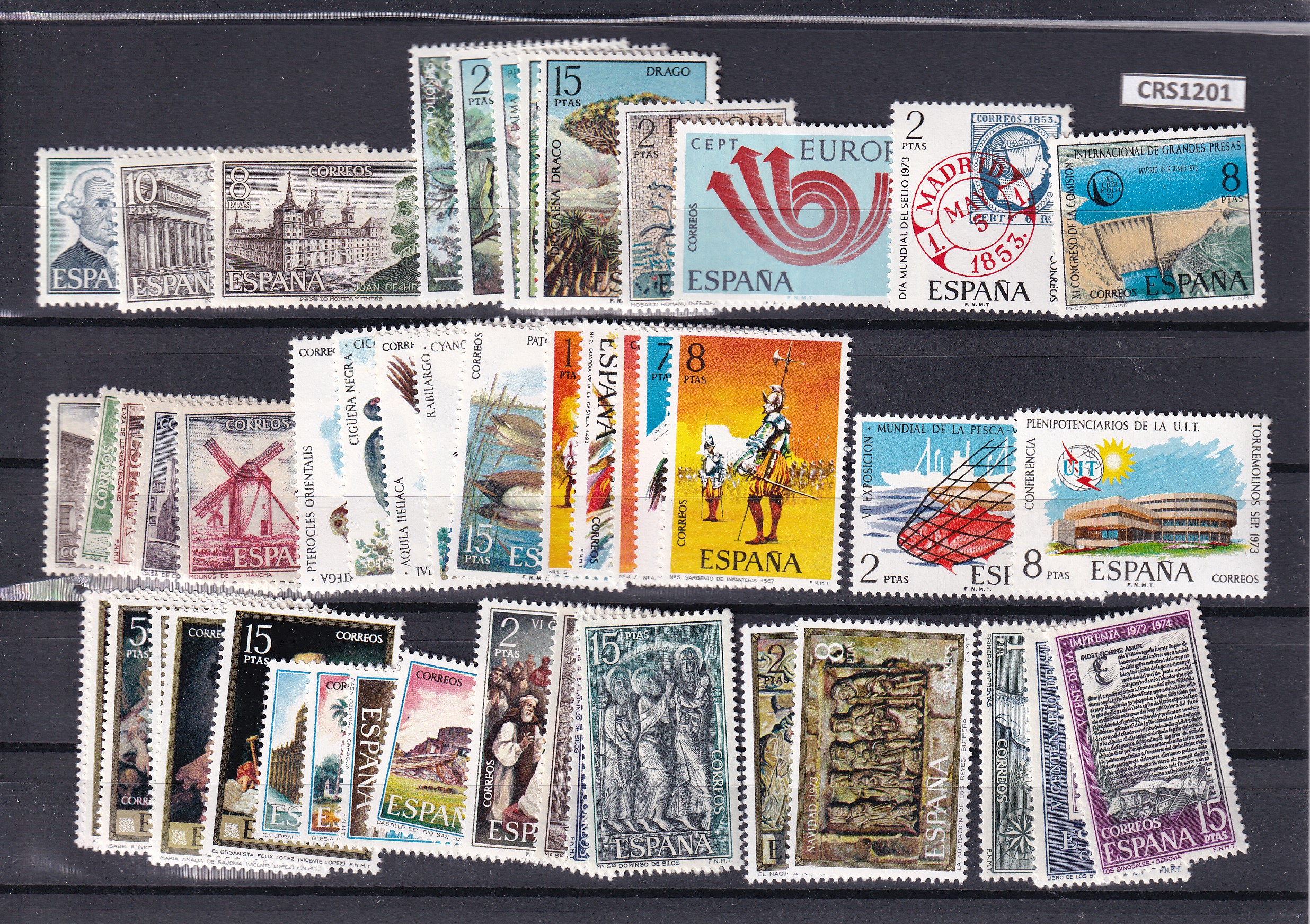 CRS1201 SELLOS ESPAÑA AÑO 1973 COMPLETO SIN CHARNELA