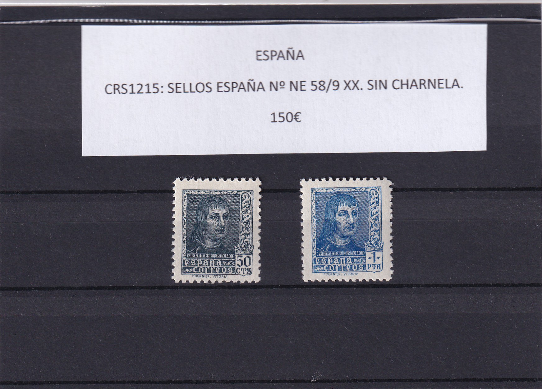 CRS1215 SELLOS ESPAÑA Nº NE 58/9 XX. SIN CHARNELA. 