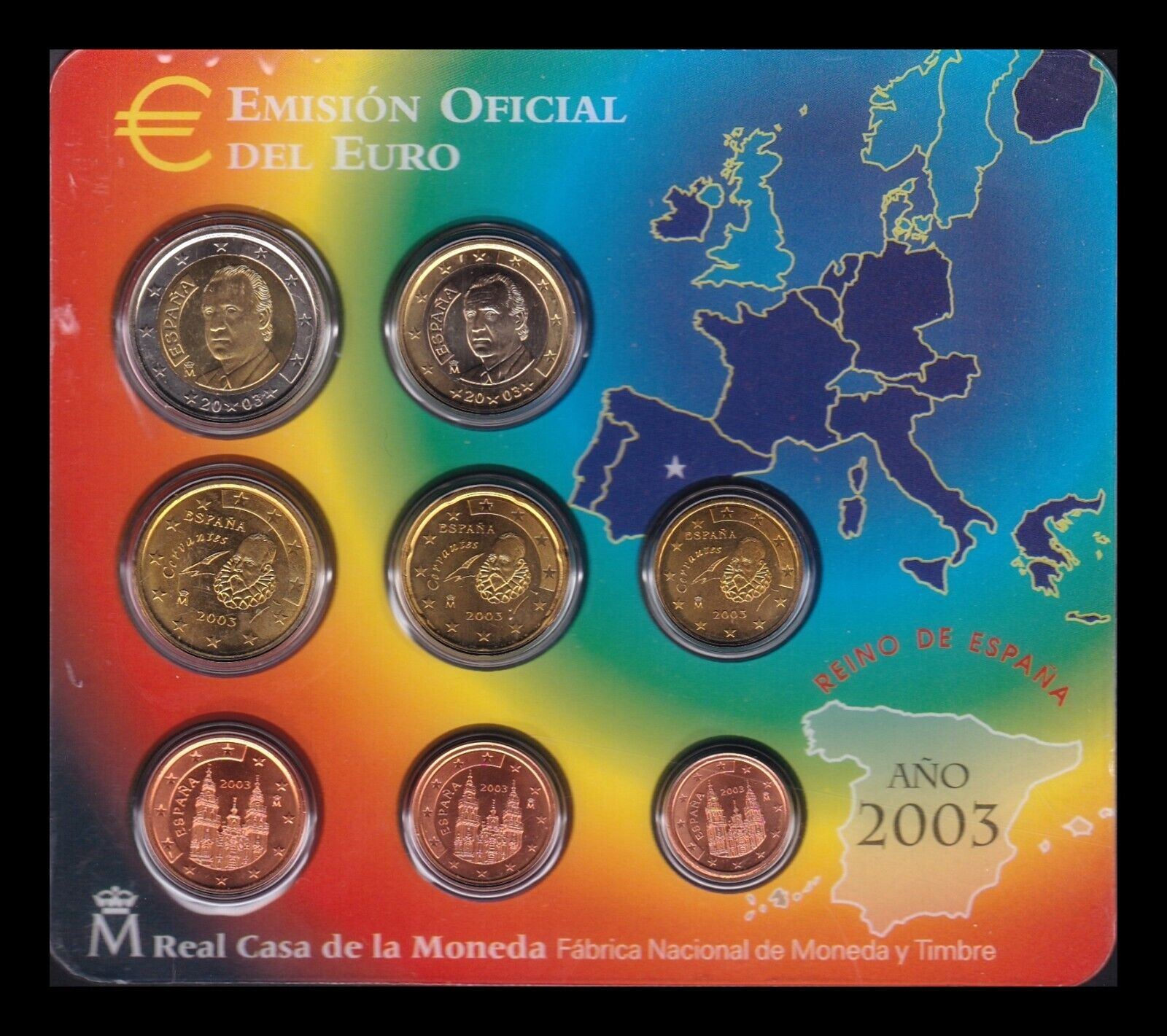 CRC0170 CARTERA MONEDAS EUROS ESPAÑA 2003 NUEVA