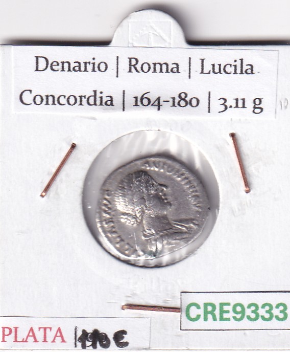CRE9333 MONEDA ROMANA DENARIO ROMA LUCILA CONCORDIA 164-180