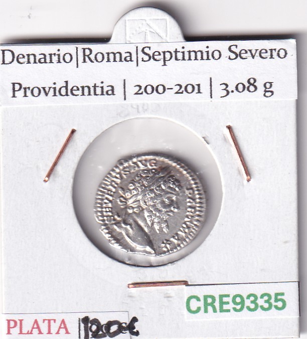 CRE9335 MONEDA ROMANA DENARIO ROMA SEPTIMIO SEVERO PROVIDENTIA 200-201