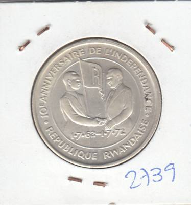 MONEDA RUANDA 200 FRANCOS 1972