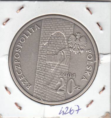 MONEDA POLONIA 20 ZLOTYCH PLATA 2004