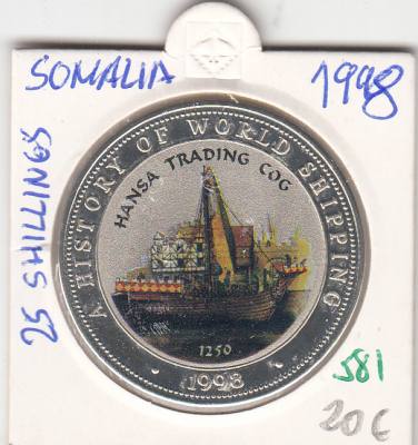 MONEDA SOMALIA 25 SHILLINES 1998