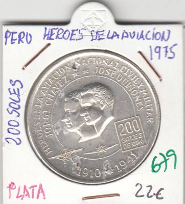 MONEDA PERÚ PLATA 200 SOLES 1975