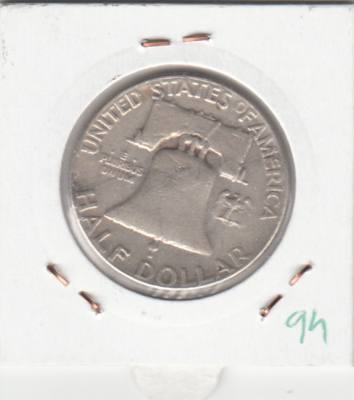 MONEDA EEUU PLATA 0,50 DÓLAR 1952 EBC