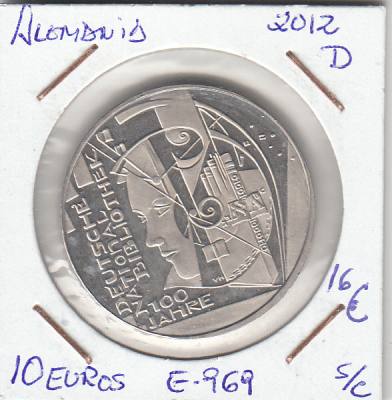 E0969 MONEDA ALEMANIA 10 EUROS 2012D SIN CIRCULAR