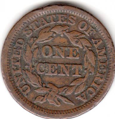 CR0668 MONEDA EEUU 1 CENT 1848