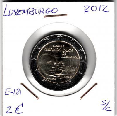 E0181 MONEDA LUXEMBURGO 2 EUROS SIN CIRCULAR 2012
