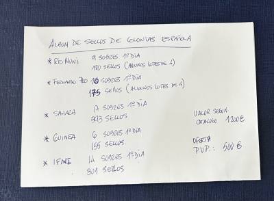 L007 ALBUM BILLETES COLONIAS ESPAÑOLA. VER DESCRIPCION FOTO