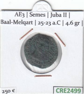 MONEDA MAURITANIA AE3 SEMES JUBA II BAAL 25-23 AC