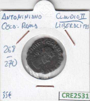 MONEDA ROMANA ANTONINIANO ROMA CLAUDIO II LIBERALITAS 268-270