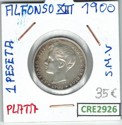 CRE2926 MONEDA 1 PTA ALFONSO XIII PLATA 1900