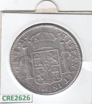 CRE2626 MONEDA ESPAÑA 8 REALES MEXICO CARLOS IV 1794