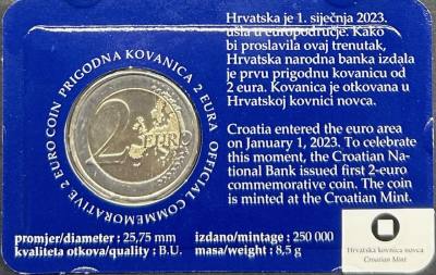 HEUR0527 MONEDA CROACIA 2 EUROS 2023 COIN CARD