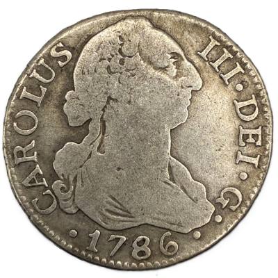 CRE4890 MONEDA ESPAÑA CARLOS III 2 REALES 1786 MADRID DV