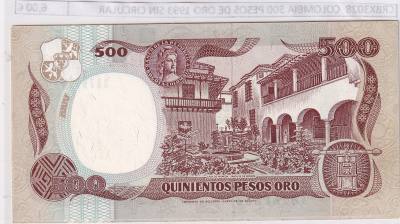 CRBX3028 BILLETE COLOMBIA 500 PESOS DE ORO 1993 SIN CIRCULAR
